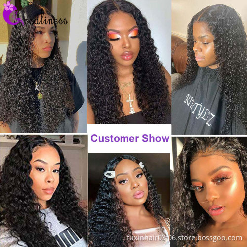 32 Inch Water Wave Wigs Lace Front Real Brazilian Human Hair Wigs Pre Plucke 26 Inch 360 Waterwave Wig With Baby Hair Colours